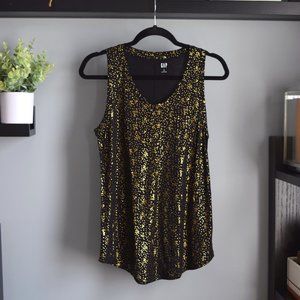 NWT GAP Luxe Shimmer Tank Top (Black) S